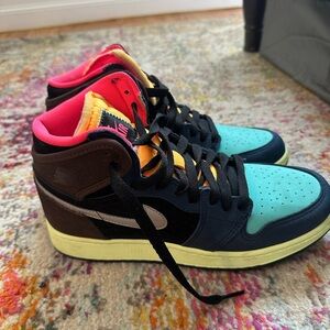 Multicolor High-Top Air Jordan Sneakers